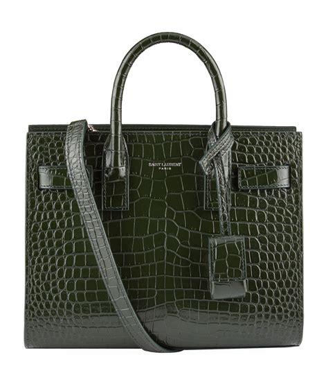 Womens Saint Laurent 3045 Nano Sac de Jour Croc